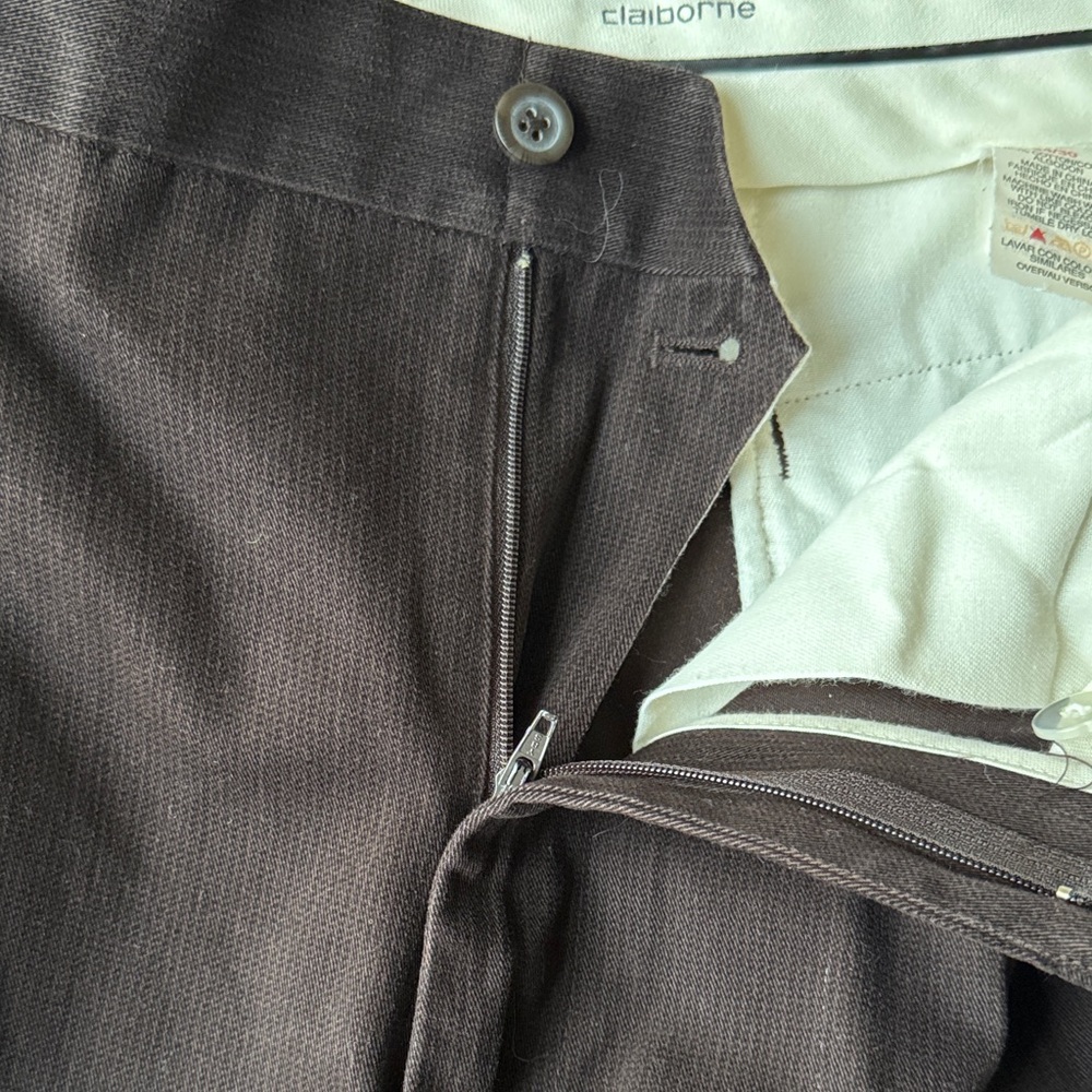 Bundle of 3 Pairs of Claiborne Pleated Cuffed Men's Classic Fit Pants - Picture 8 of 16